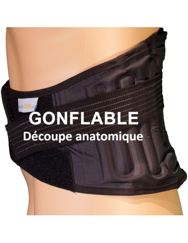 AIR LOMBAIRE® L4 L5 S1: Ceinture lombaire gonflable 21cm sans balei...