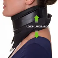 Effet de décompression sur le nerf cervical par étirement vertical de la colonne cervicale